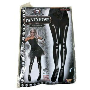 2/$30 Bone Collection Panty Hose Womens 100-170lbs 5'-5'9" Sexy Skeleton Hallowe